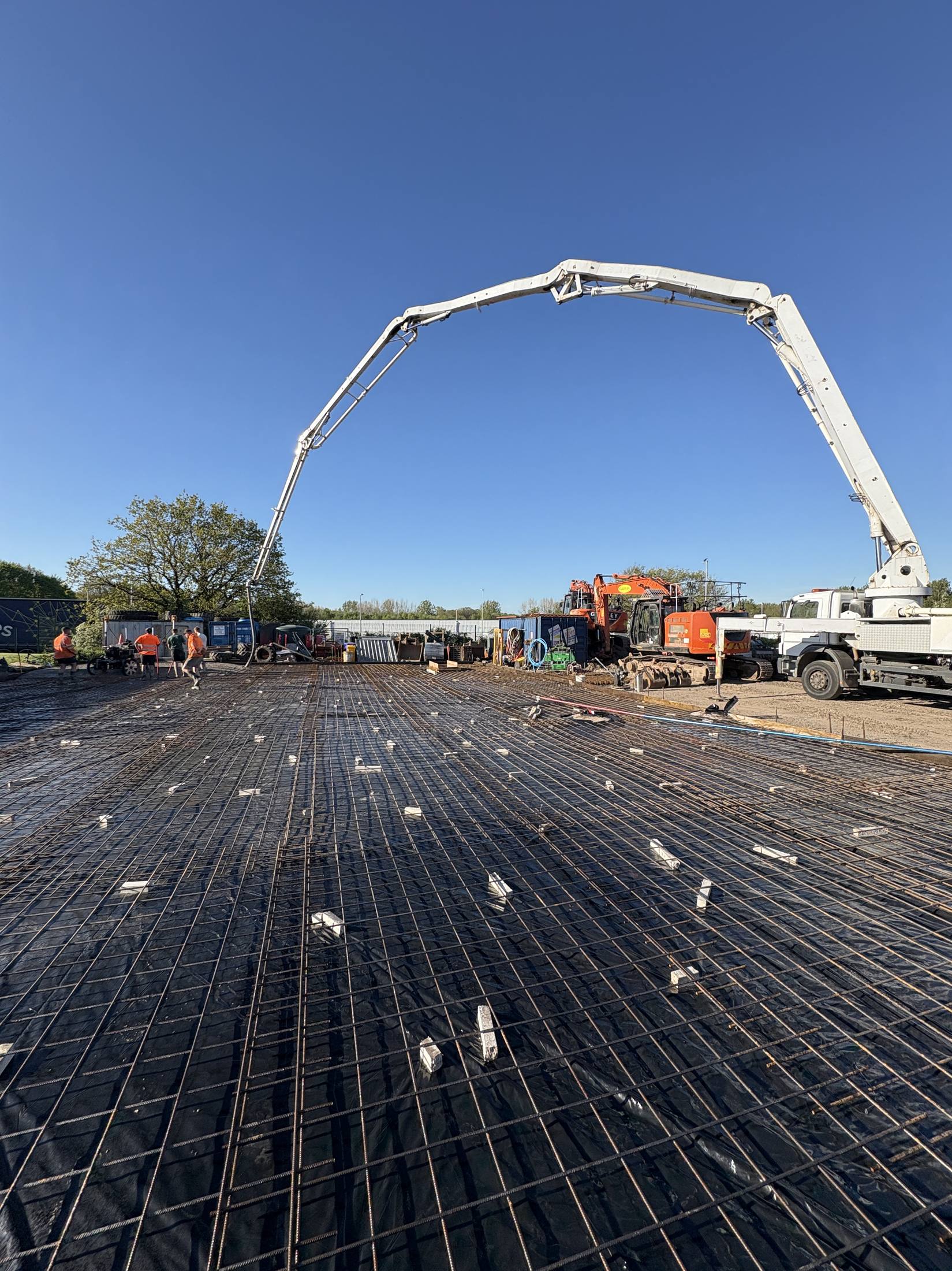 S. Wilkes Concrete Pumping on site